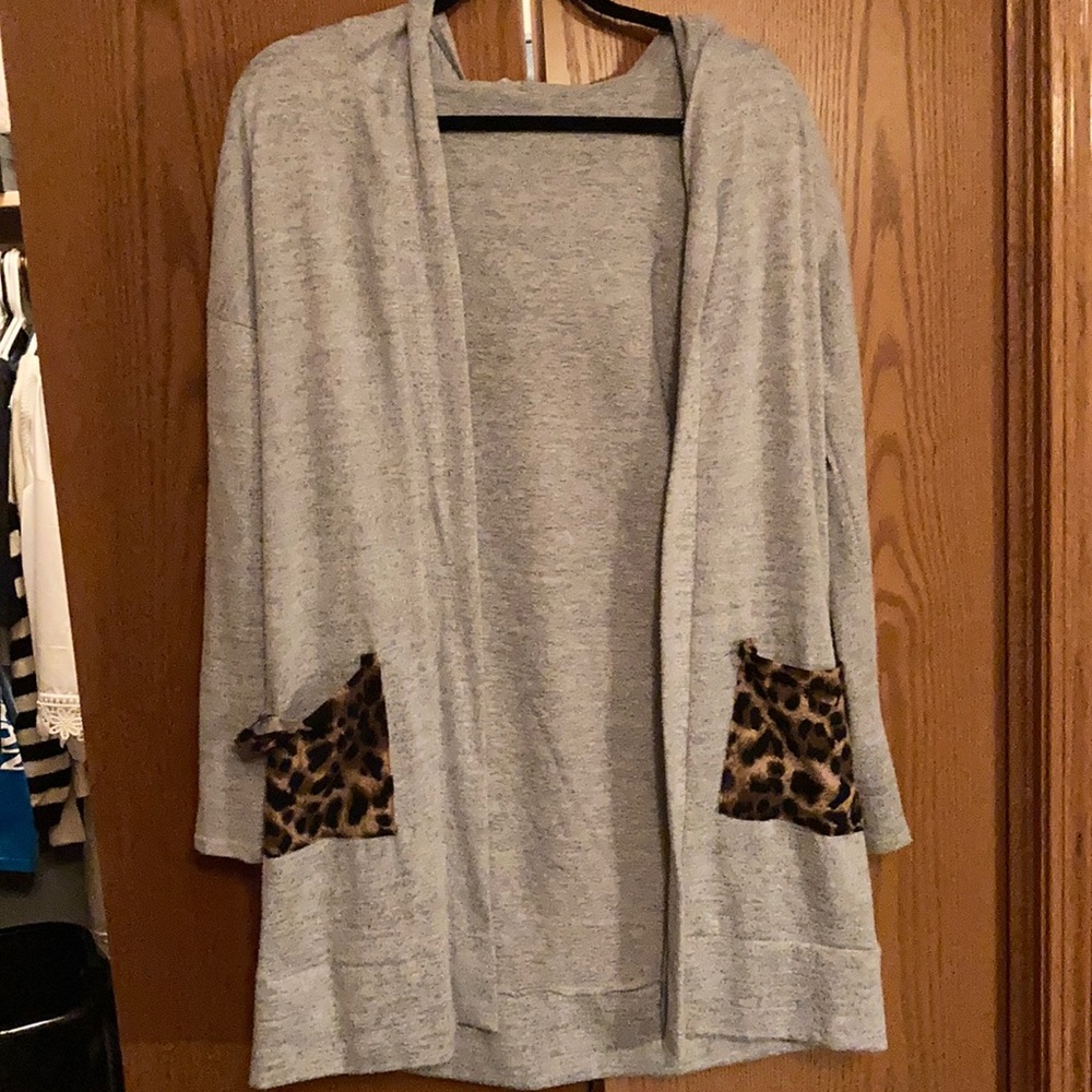 Hooded long sweater